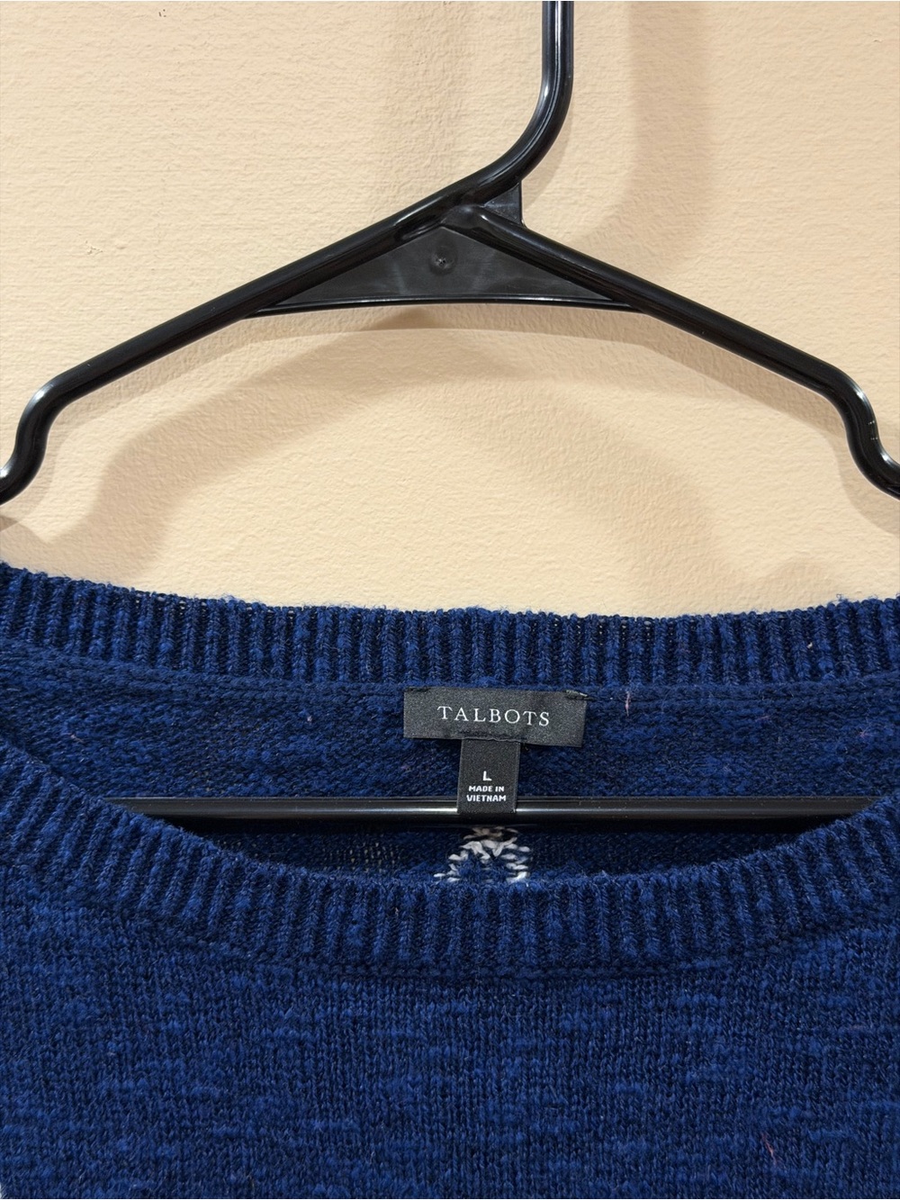 Talbots Red, White, Blue Crewneck Sweater, Large - Picture 2 of 4